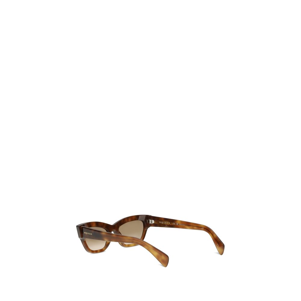 Alexander McQueen brown acetate sunglasses-3