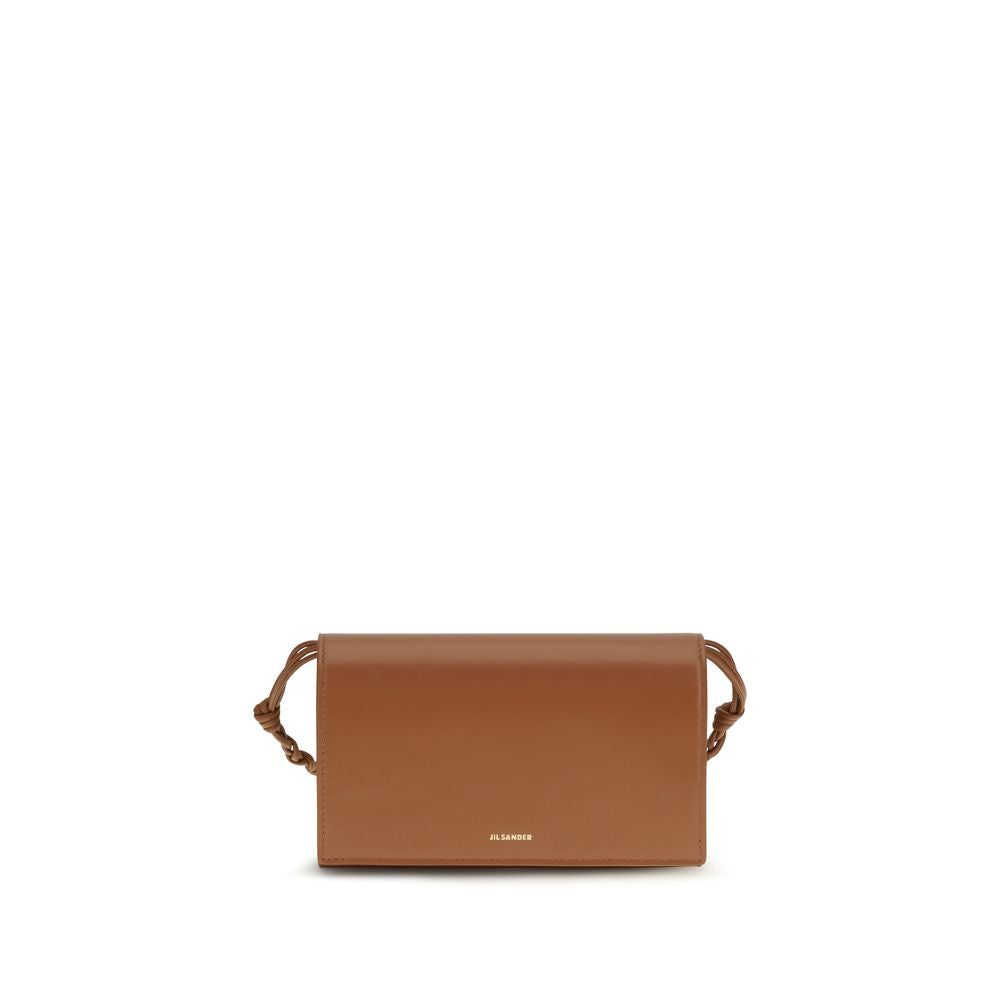 Jil Sander Brown Calfskin Bos Taurus Wallet-1