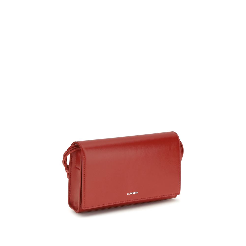 Jil Sander Schwarzes Kalbsleder Bos Taurus Portemonnaie-2