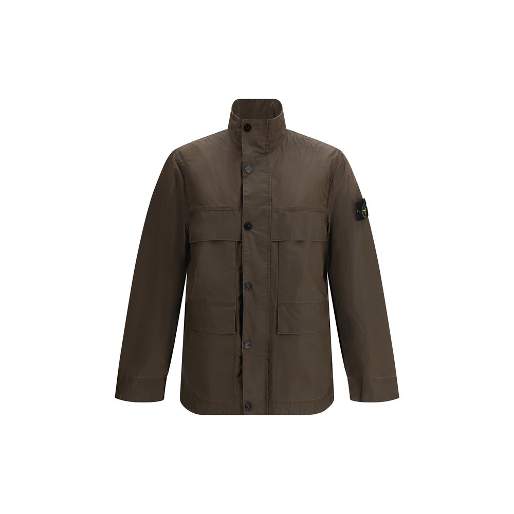 Stone Island Brauner Polyester-Mantel