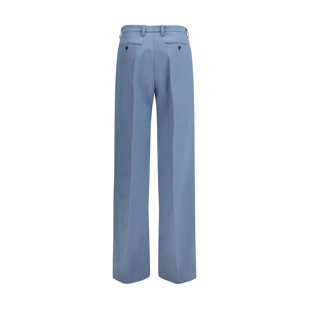 Prada Blue Cotton Chino Trousers-2