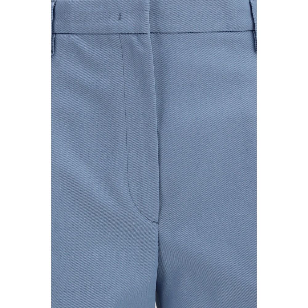 Prada Blue Cotton Chino Trousers-3