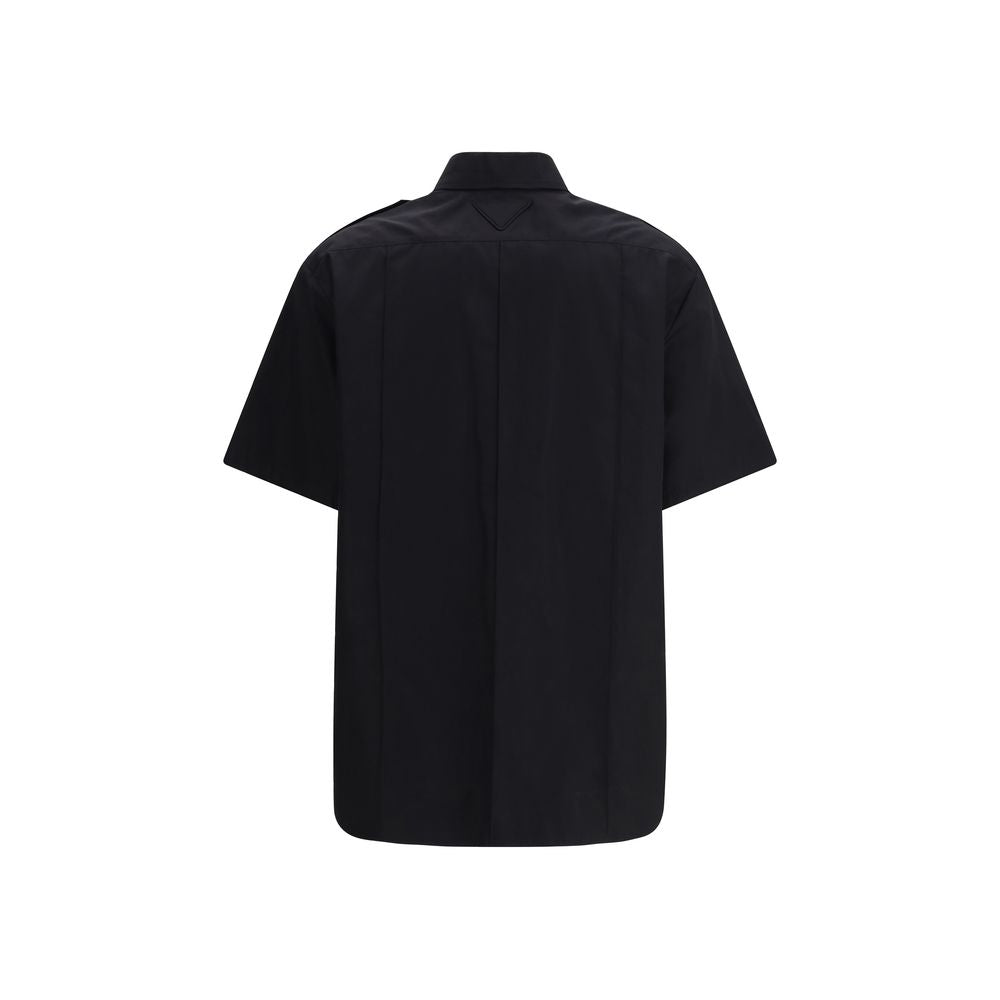 Prada Black Cotton Short-Sleeved T-Shirt-2