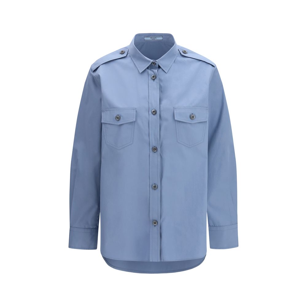 Prada Blaues Baumwollhemd-1