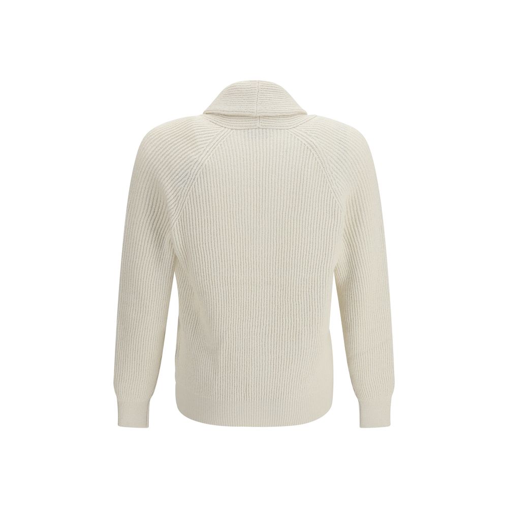 Brunello Cucinelli Beige Cotton Cardigan-2