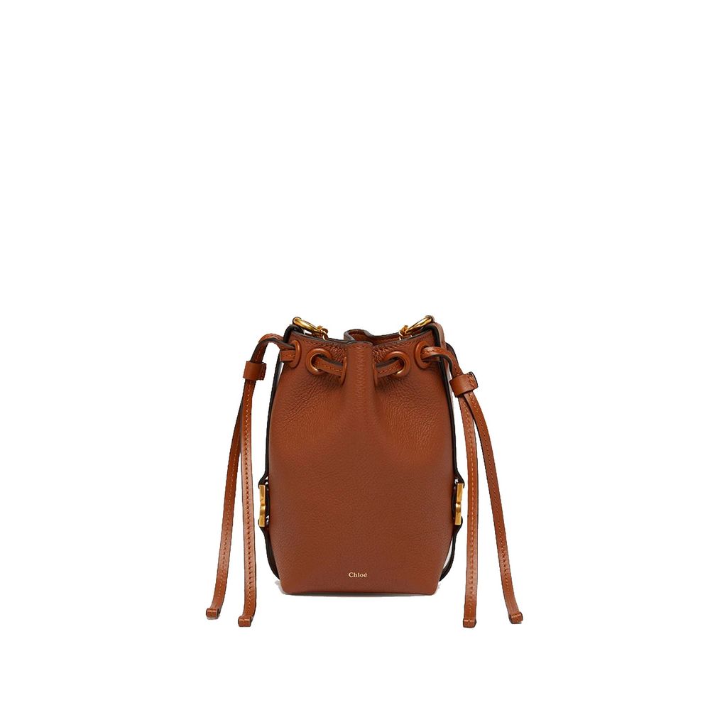 Chloé Braune Kalbsleder-Eimer-Tasche-1