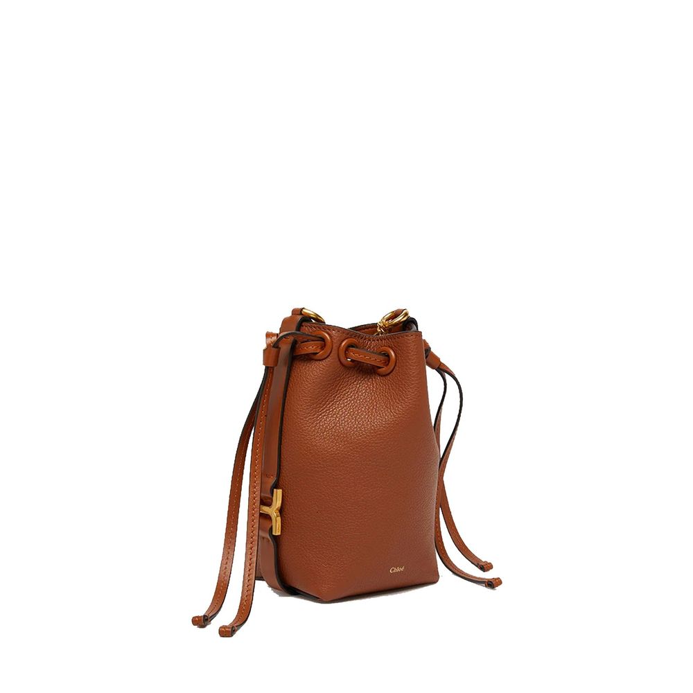 Chloé Braune Kalbsleder-Eimer-Tasche-2