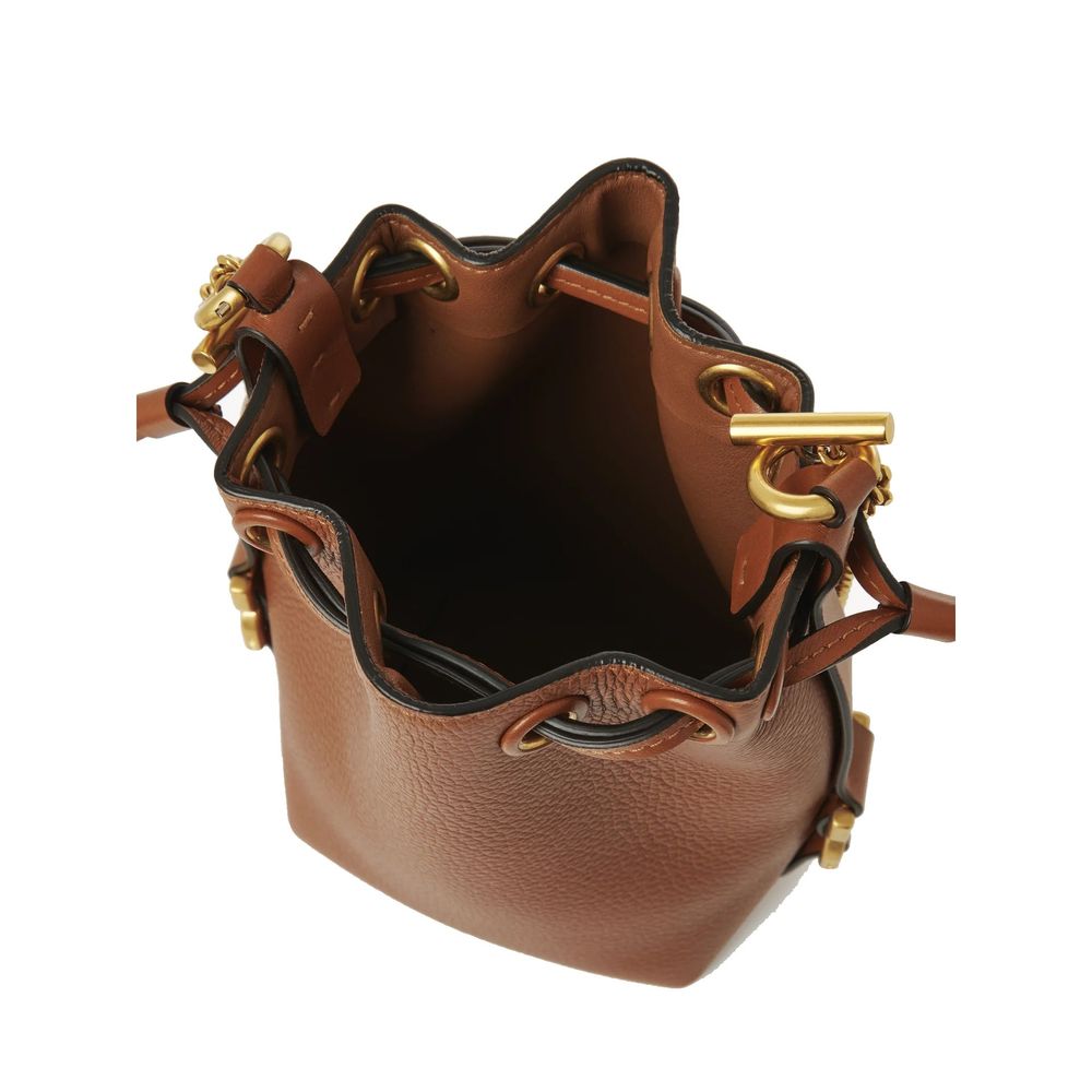 Chloé Braune Kalbsleder-Eimer-Tasche-3