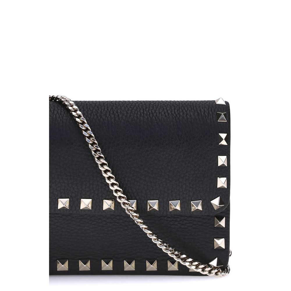 Valentino Garavani Black Calfskin Bos Taurus Wallet-4