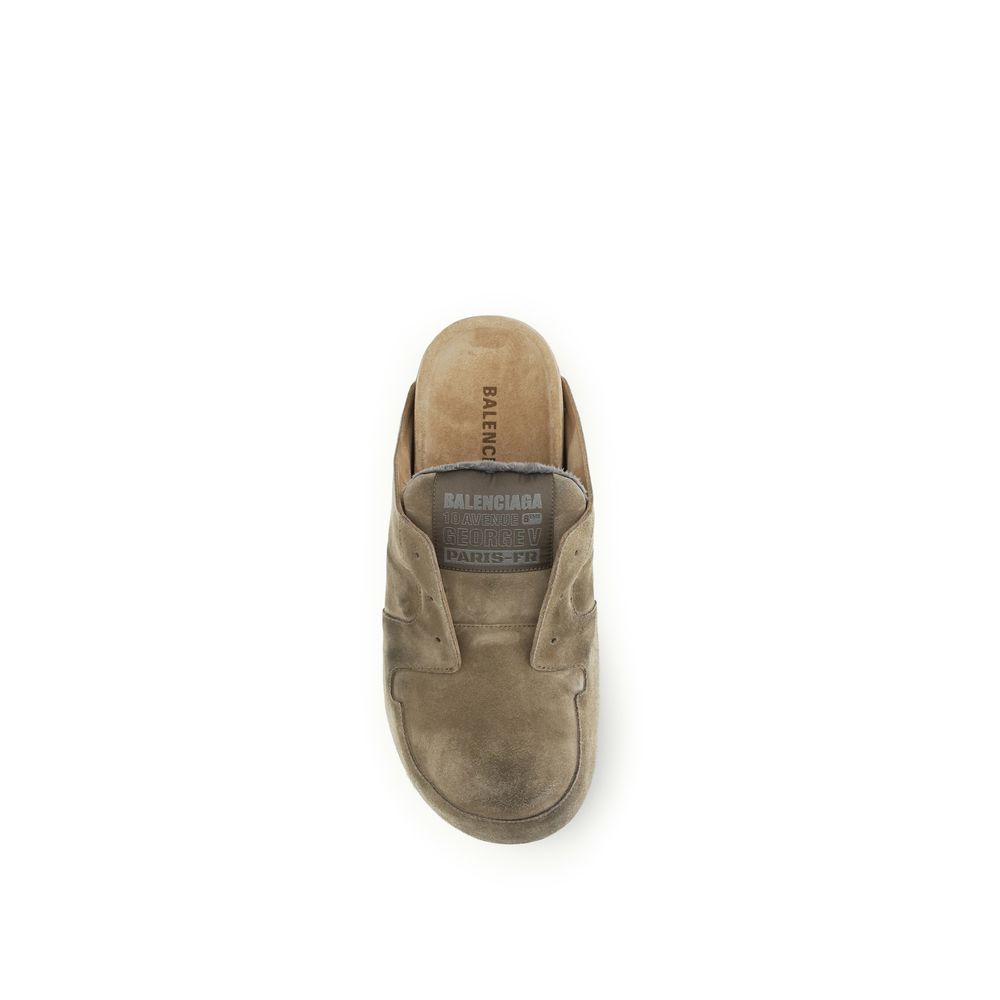 Balenciaga Beige Kalbsleder Bos Taurus Mules-4