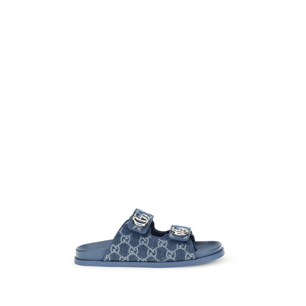 Gucci Blaue Sandalen aus Baumwolle
