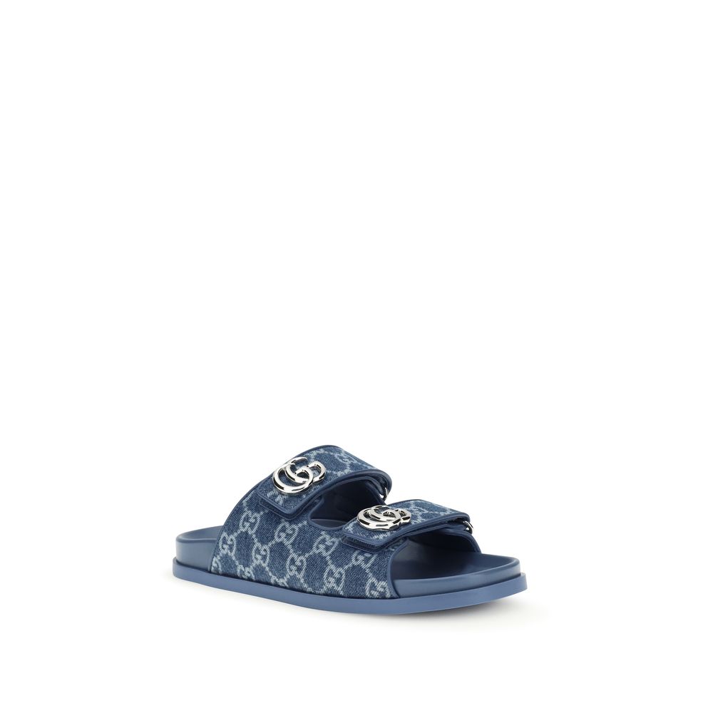 Gucci blue cotton sandals-2