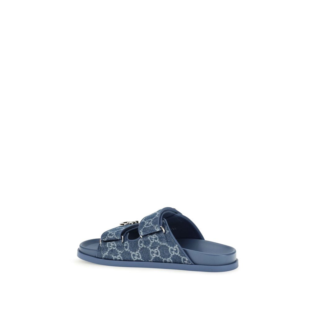 Gucci blue cotton sandals-3