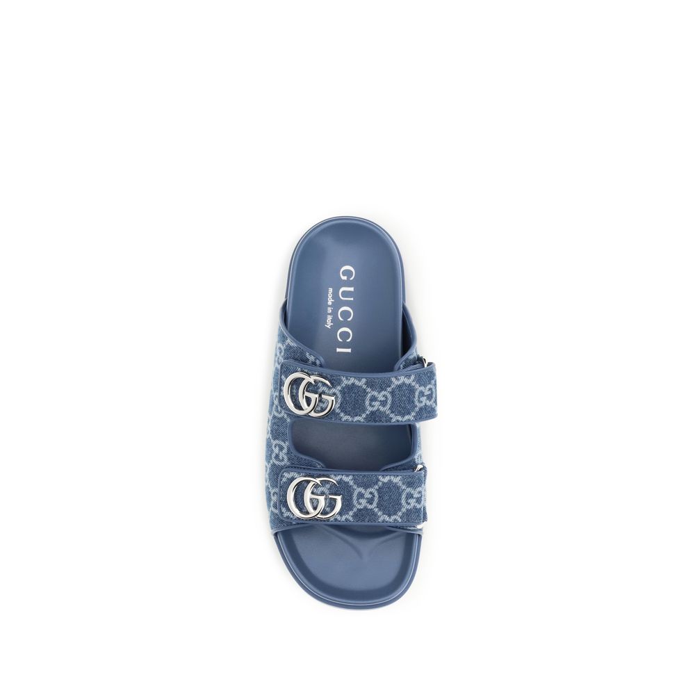 Gucci blue cotton sandals-4