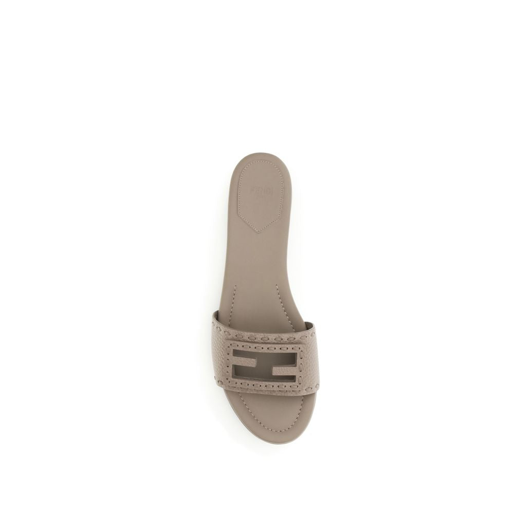 Fendi Graue Bos Taurus Kalbsleder-Sandalen-4