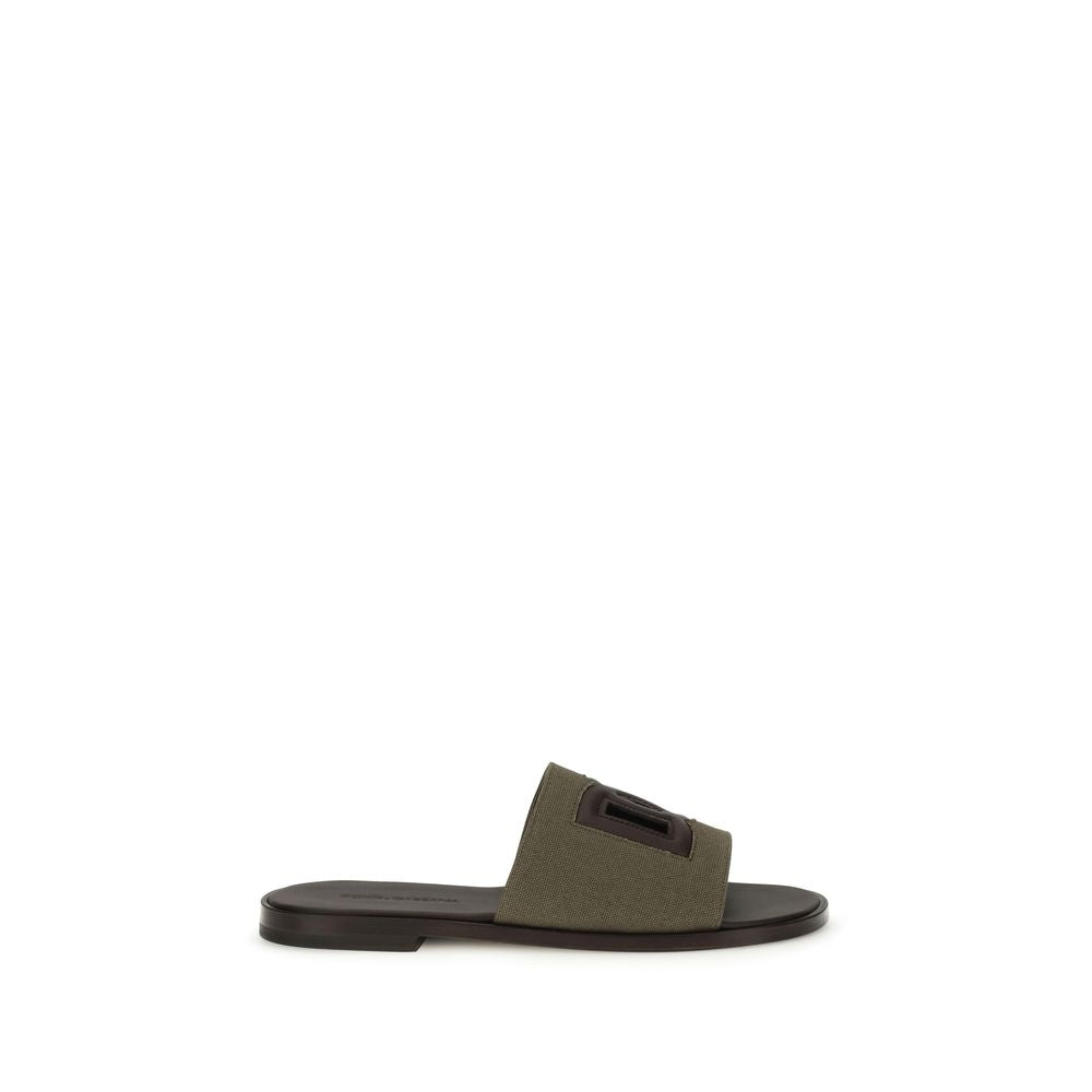 Dolce & Gabbana Two-tone Canvas Sandals-1