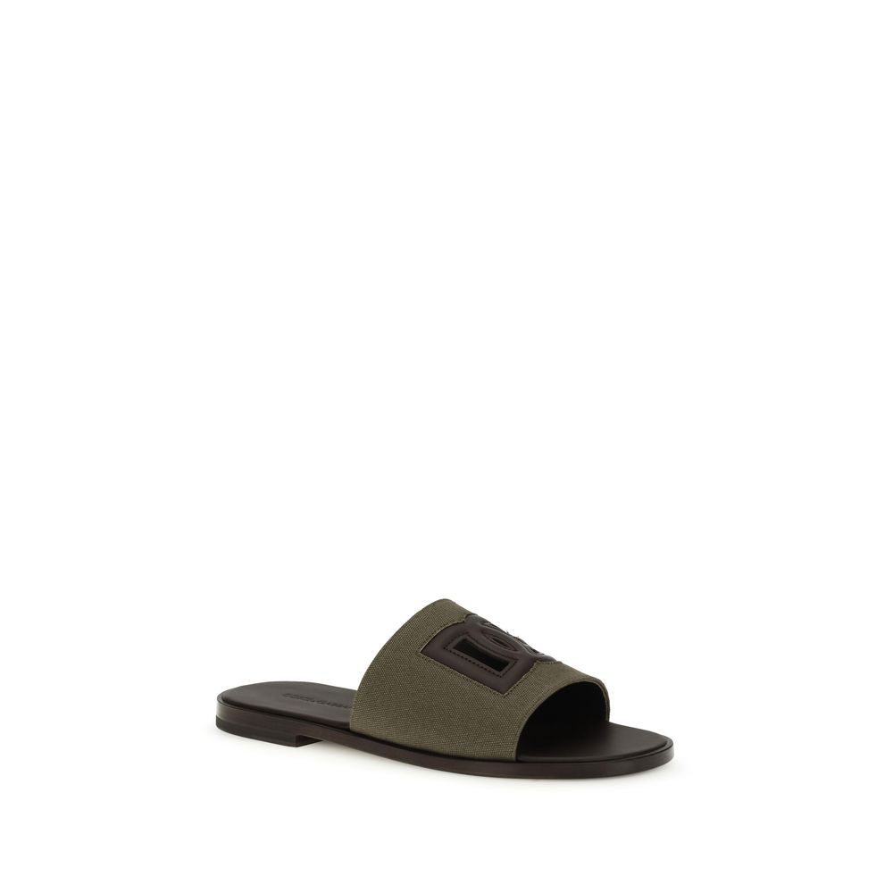 Dolce & Gabbana Two-tone Canvas Sandals-2