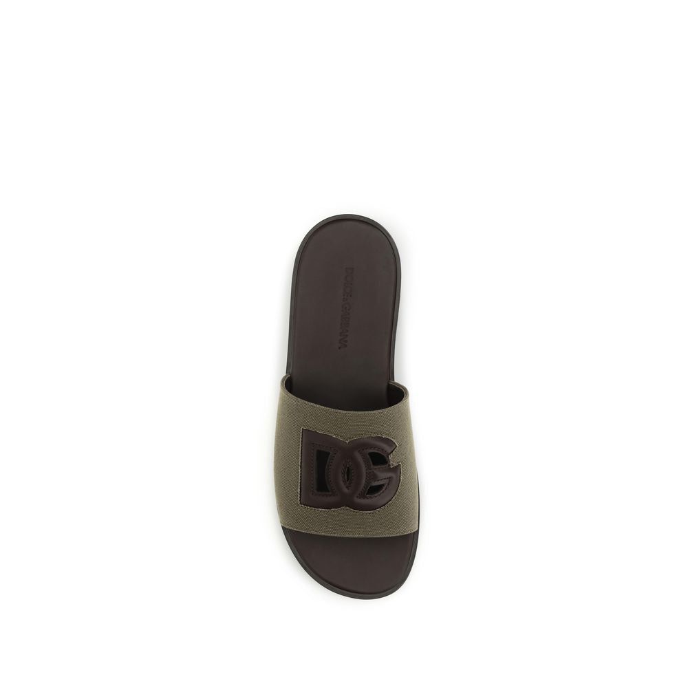 Dolce & Gabbana Two-tone Canvas Sandals-4