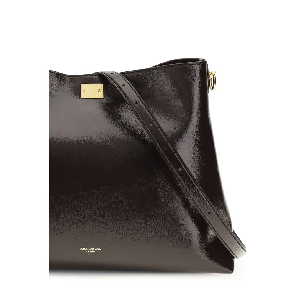 Dolce & Gabbana Brown Calfskin Bos Taurus Shoulder Bag-4