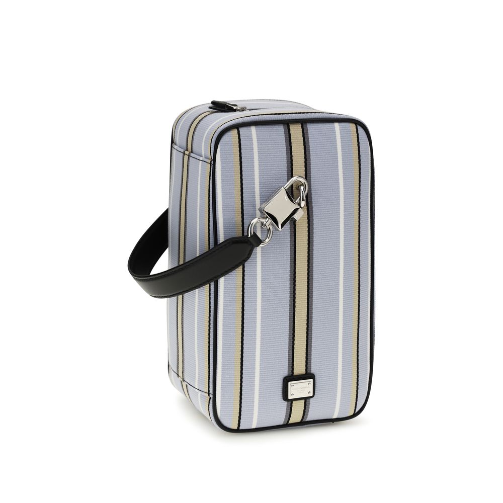 Dolce & Gabbana Blaue Baumwoll-Handtasche-2
