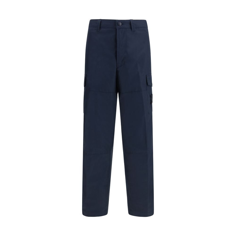 Stone Island blue cotton cargo pants