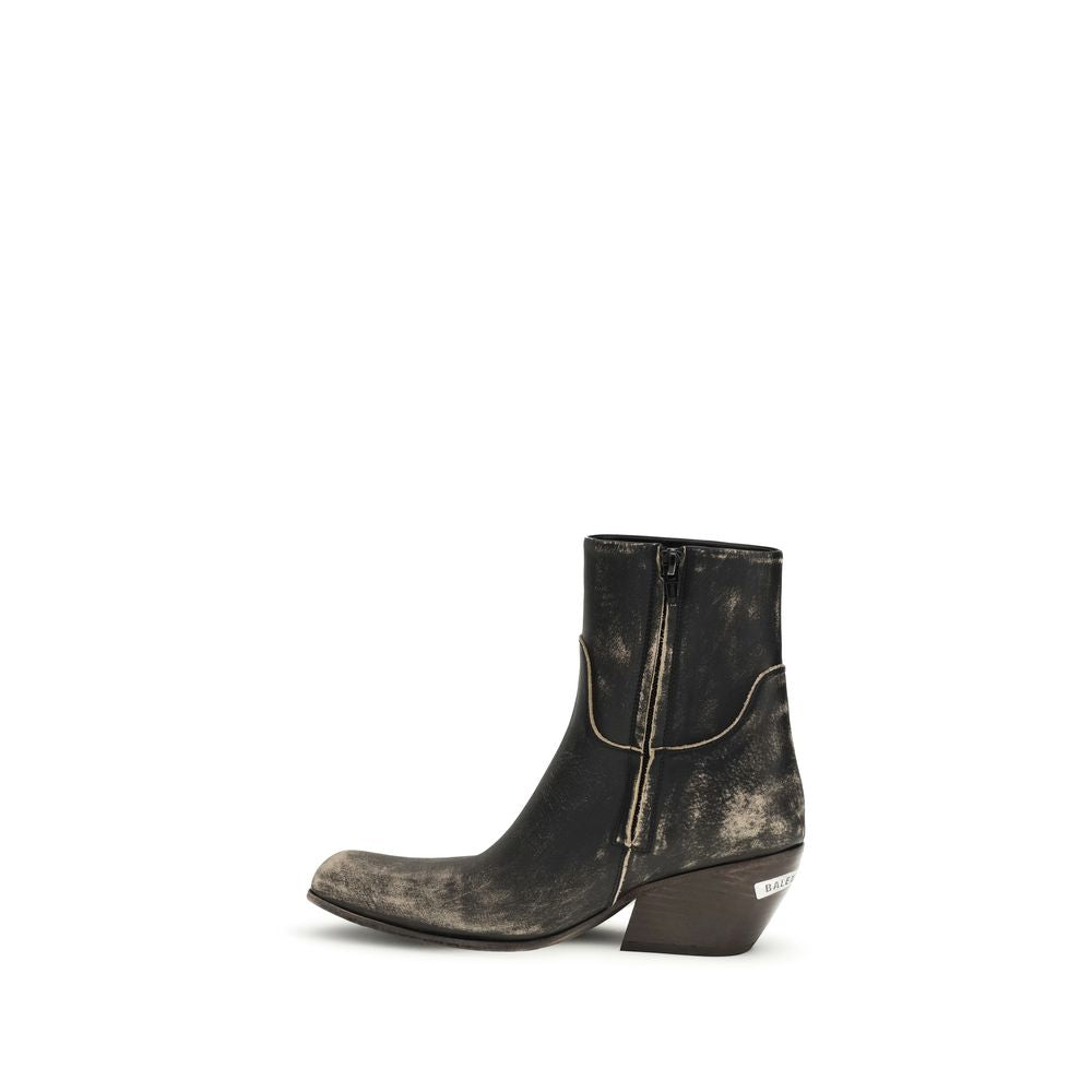 Balenciaga Black Calfskin Ankle Boots Bos Taurus-3