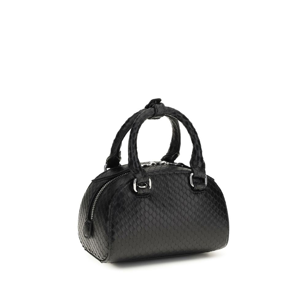 Diesel Schwarze Kalbsleder Bos Taurus Handtasche-3