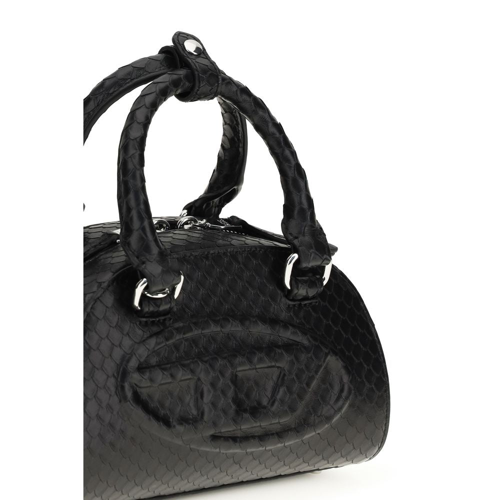 Diesel Schwarze Kalbsleder Bos Taurus Handtasche-4