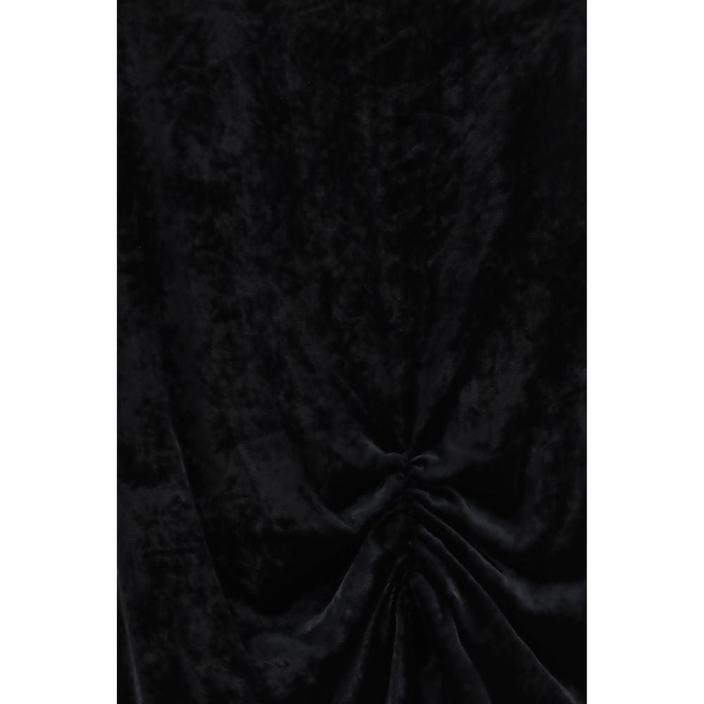 Valentino black viscose maxi skirt-3