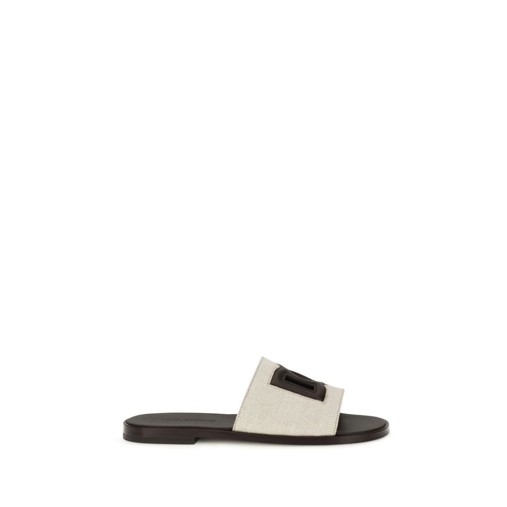 Dolce & Gabbana Beige Canvas Sandals-1