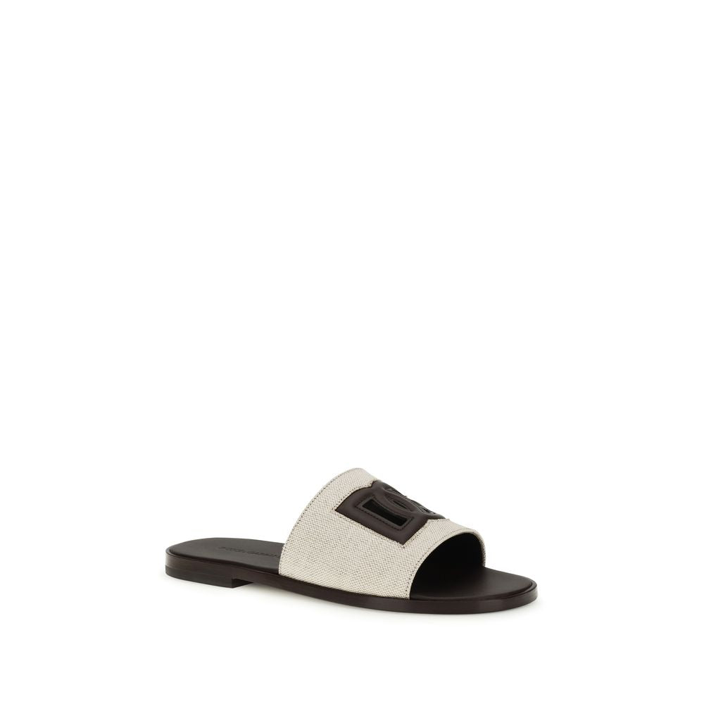 Dolce & Gabbana Beige Canvas Sandals-2