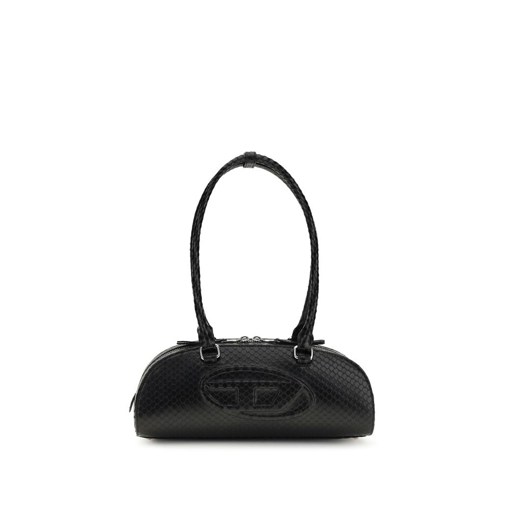 Diesel Schwarze Bos Taurus Kalbsleder Schultertasche-1