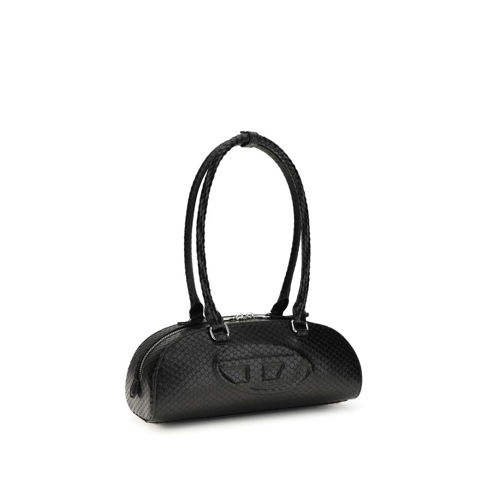 Diesel Schwarze Bos Taurus Kalbsleder Schultertasche-2