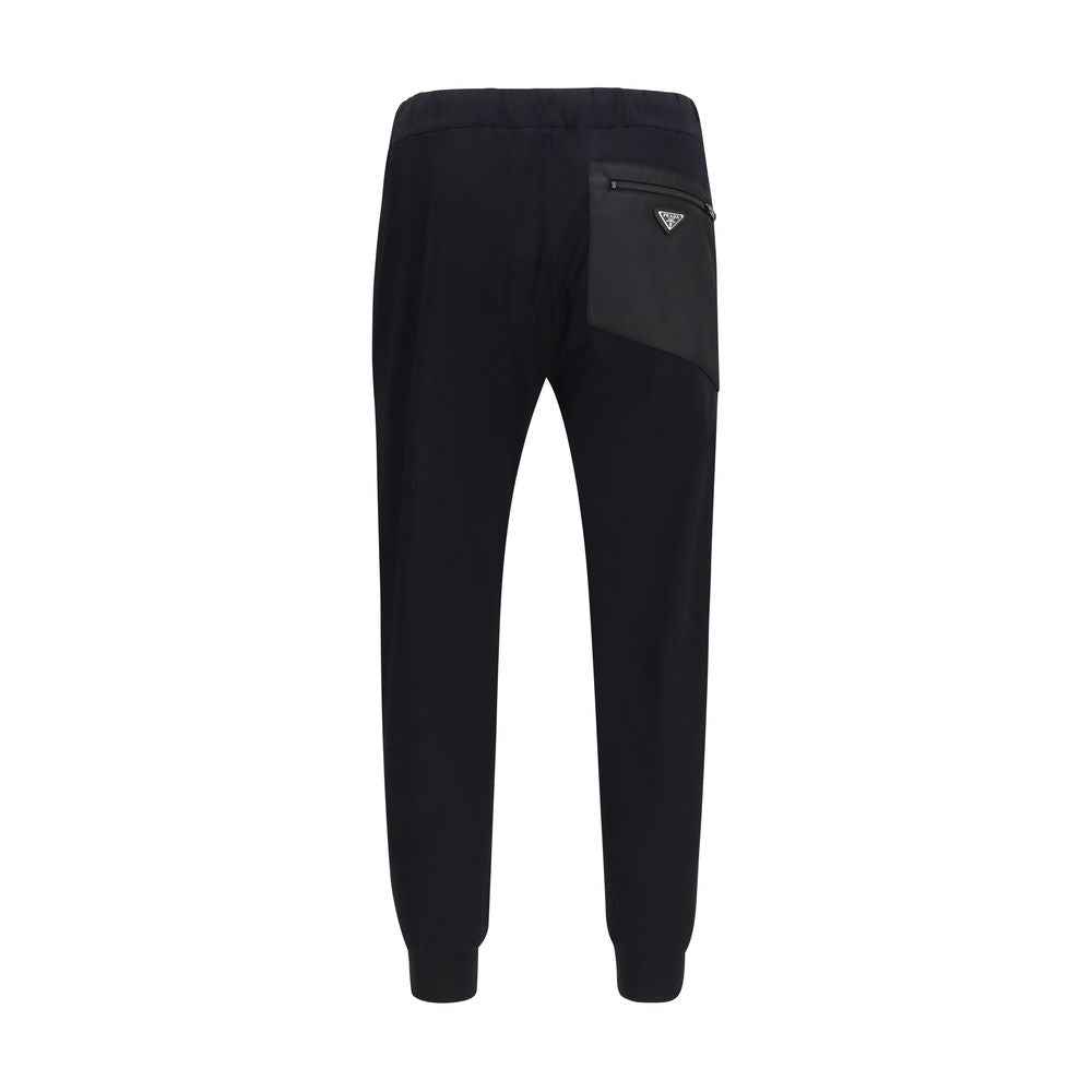 Prada Schwarze Nylon-Freizeithose-2