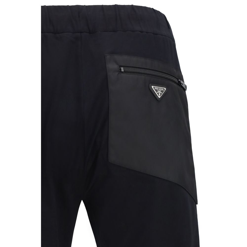 Prada Schwarze Nylon-Freizeithose-3