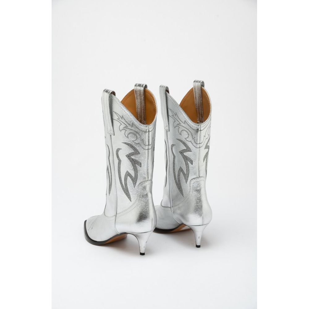 Moschino Multicolor Viscose High Heel Boots-3
