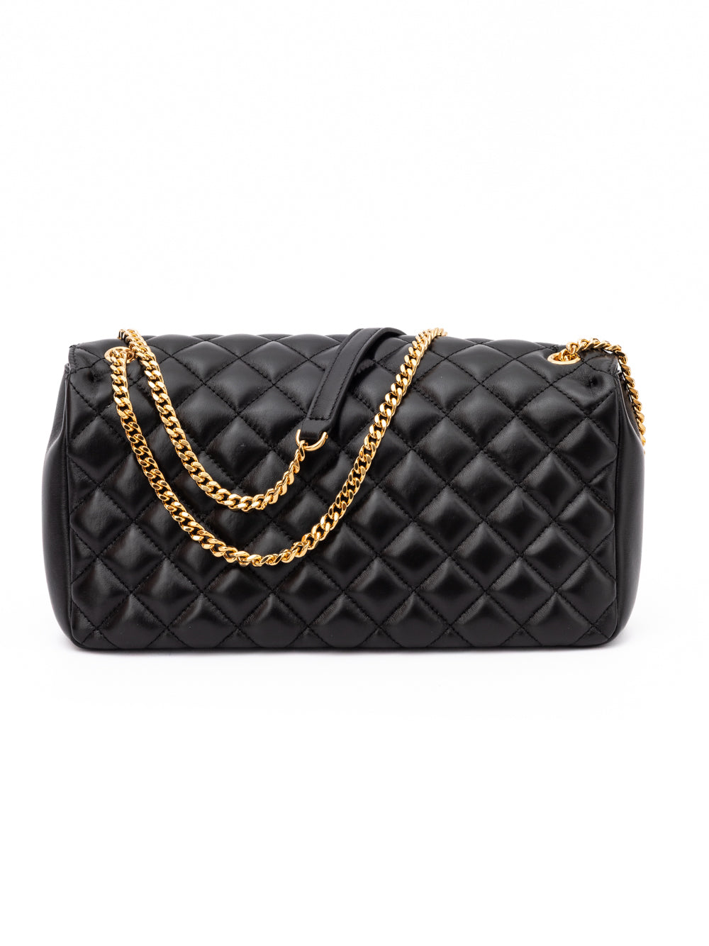 Versace Schwarze gesteppte Leder-Umhängetasche-3