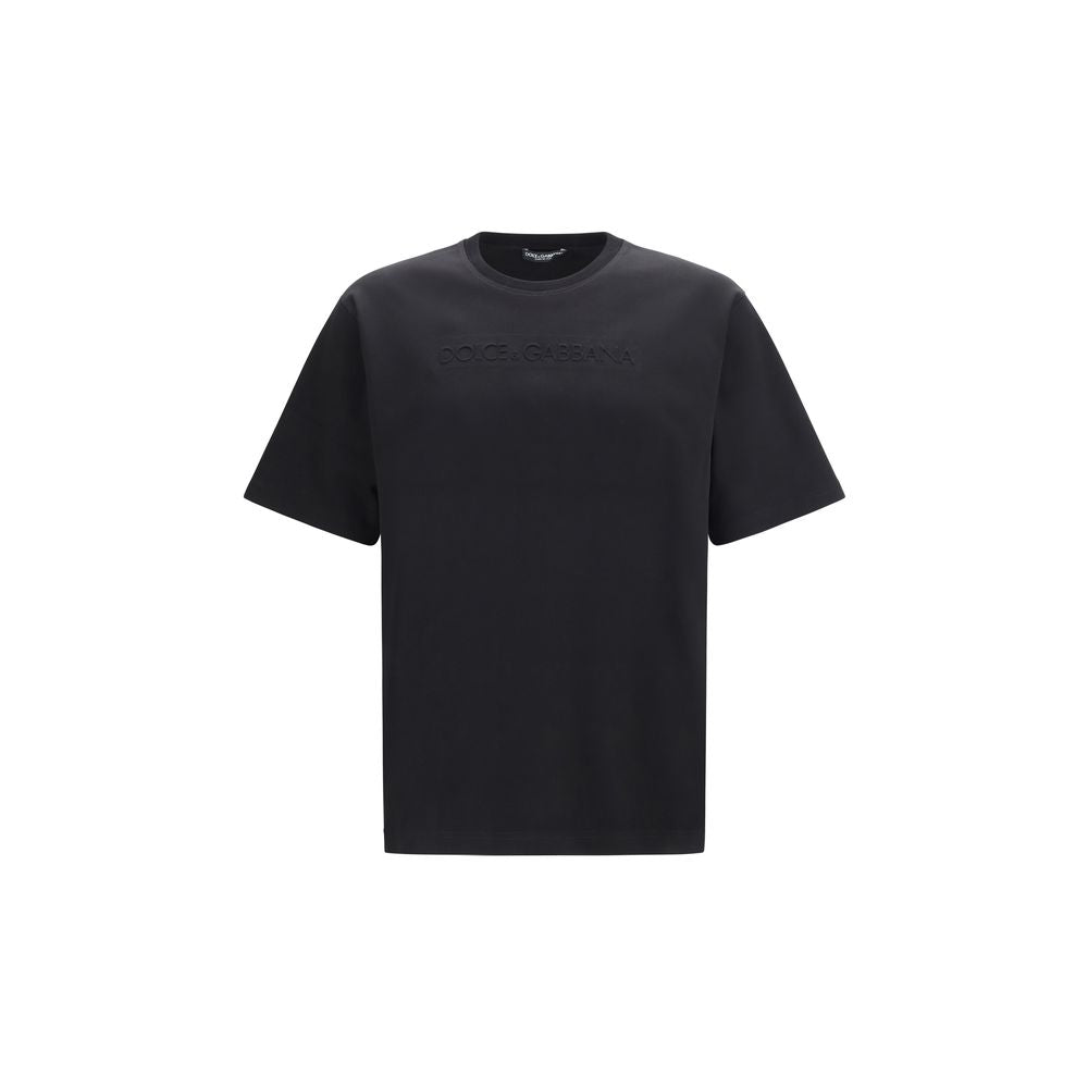 Dolce & Gabbana Schwarzes Baumwoll-T-Shirt-1