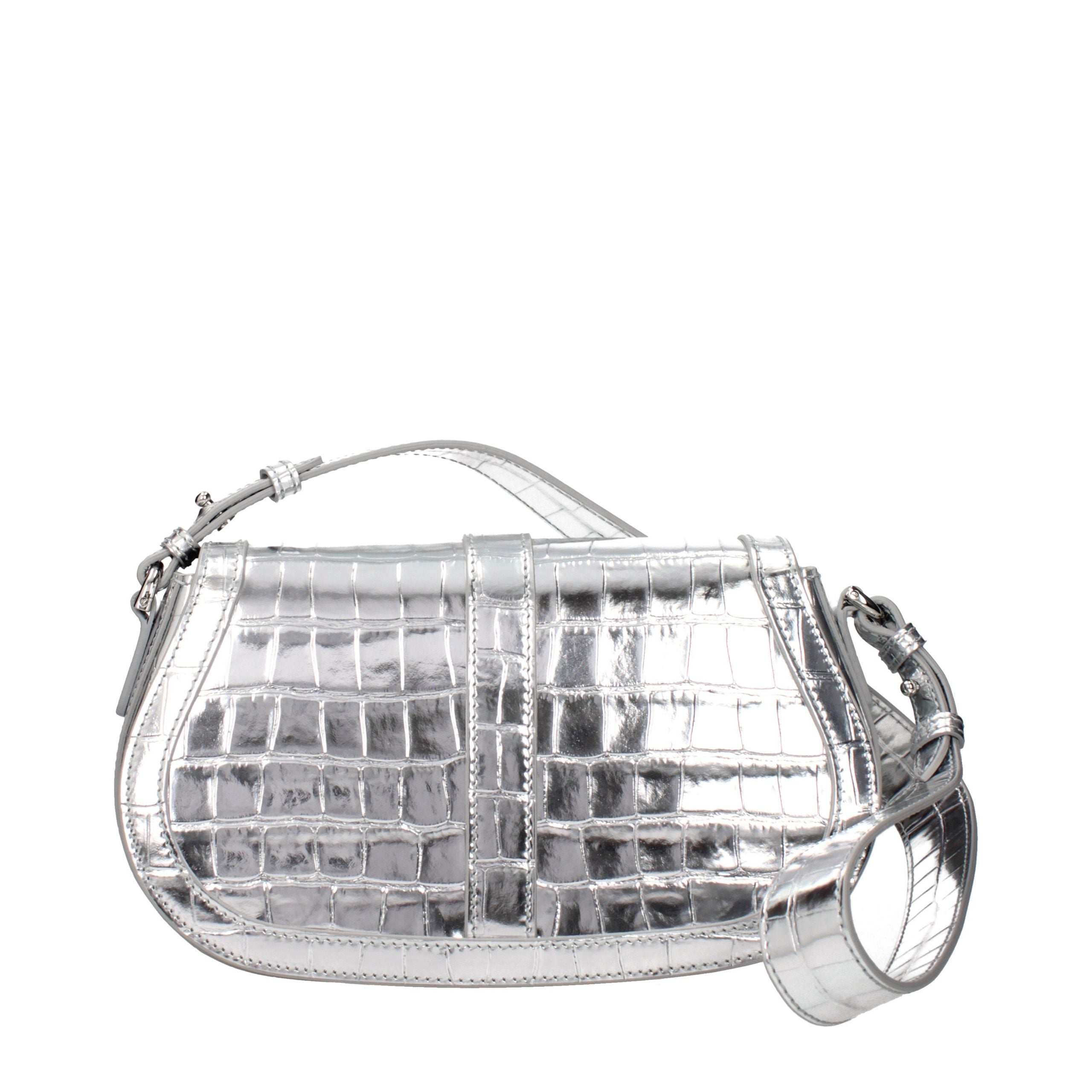 Versace Graue Leder Schultertasche-4