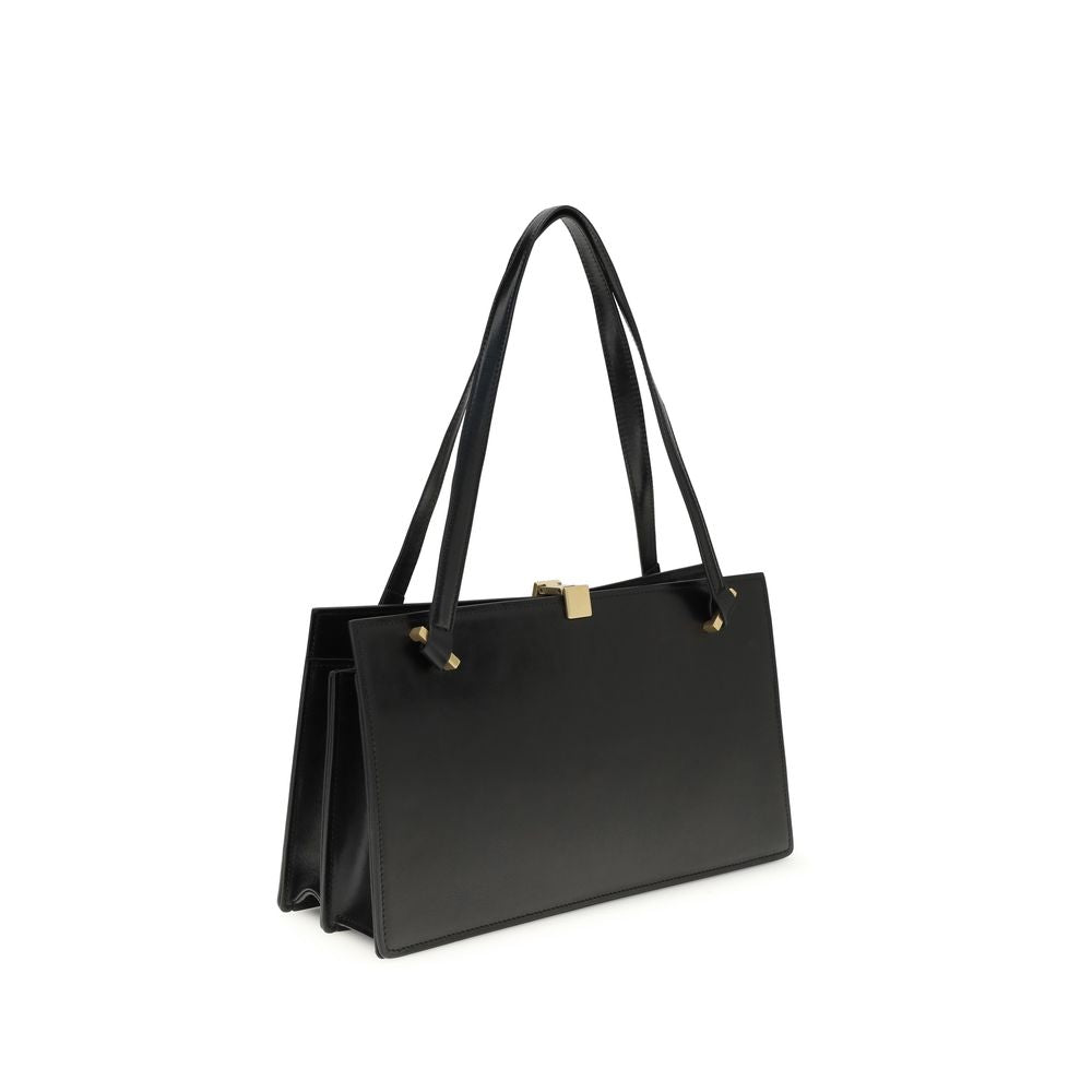 Versace Black Calf Leather Bos Taurus Shoulder Bag-3