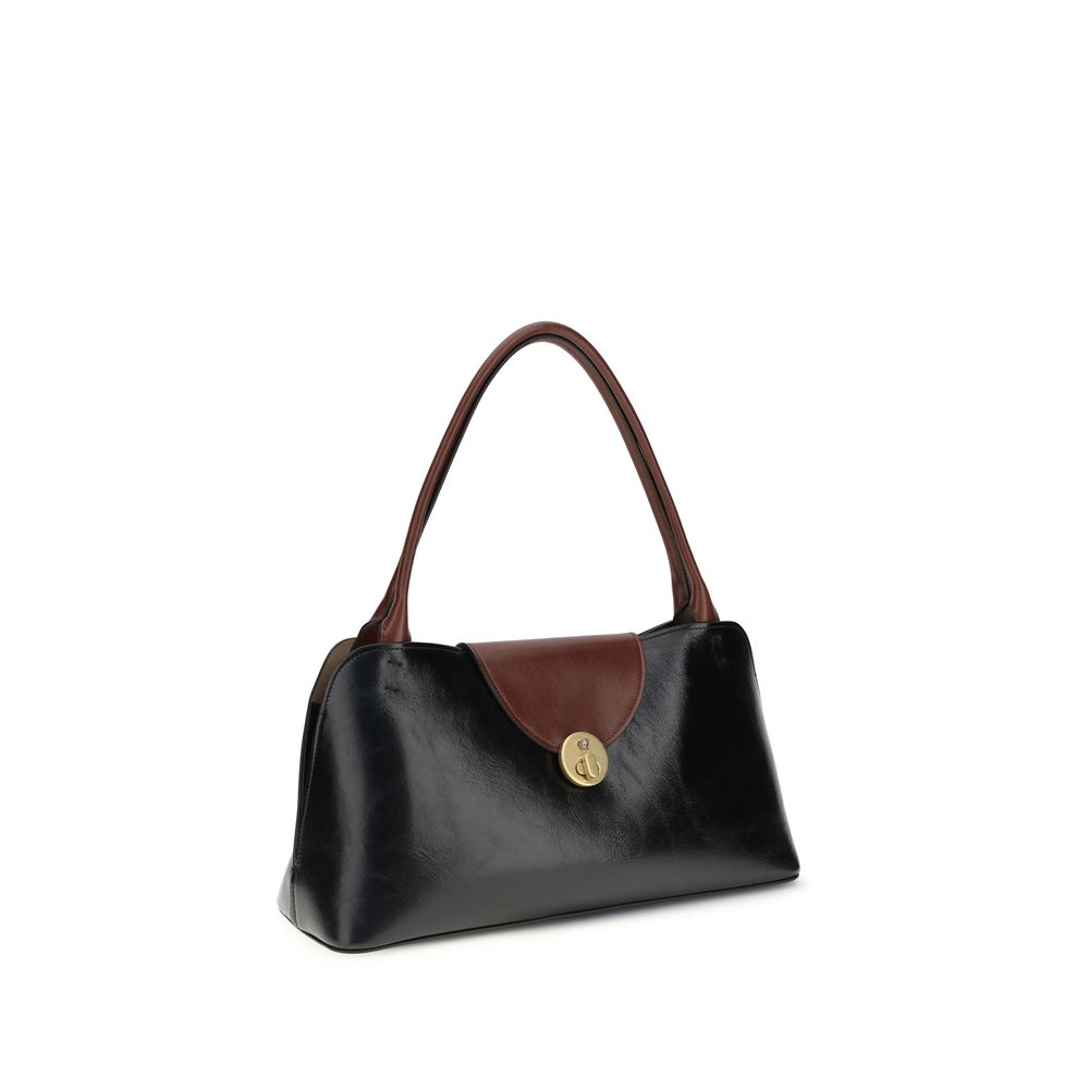 Versace Black Bos Taurus Calfskin Shoulder Bag-2