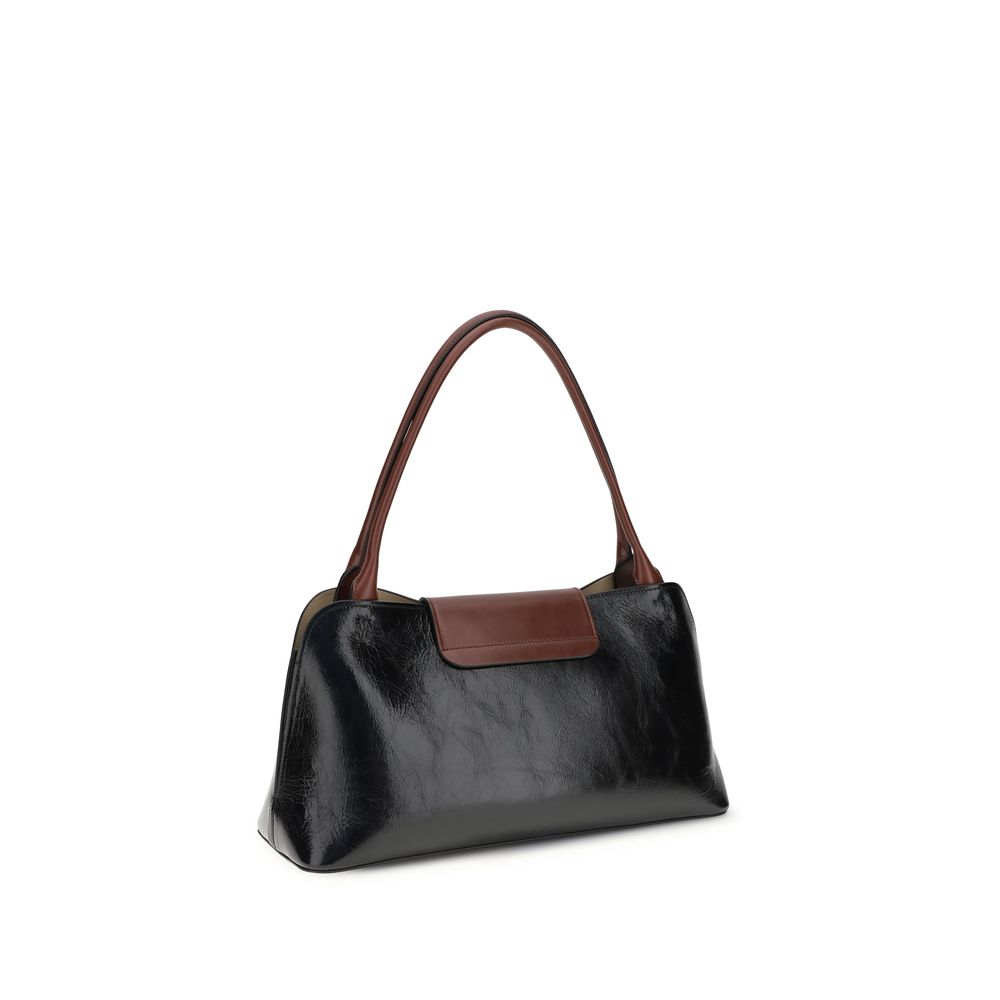 Versace Black Bos Taurus Calfskin Shoulder Bag-3