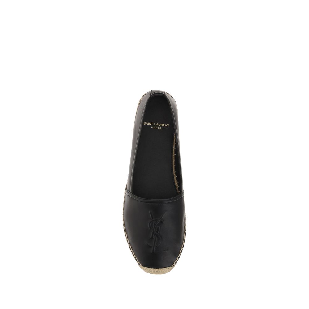 Saint Laurent Black Lambskin Espadrilles Ovis Aries Aries-4