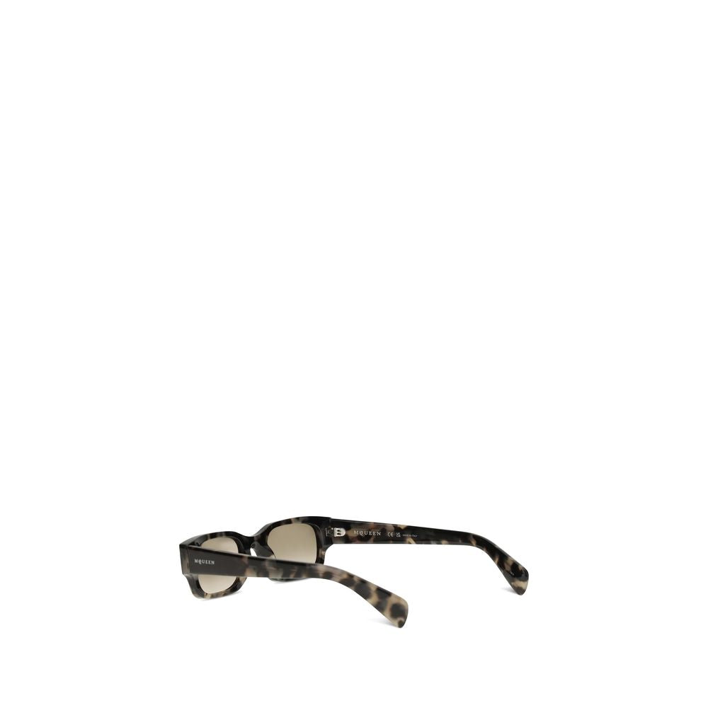 Alexander McQueen brown acetate sunglasses-3