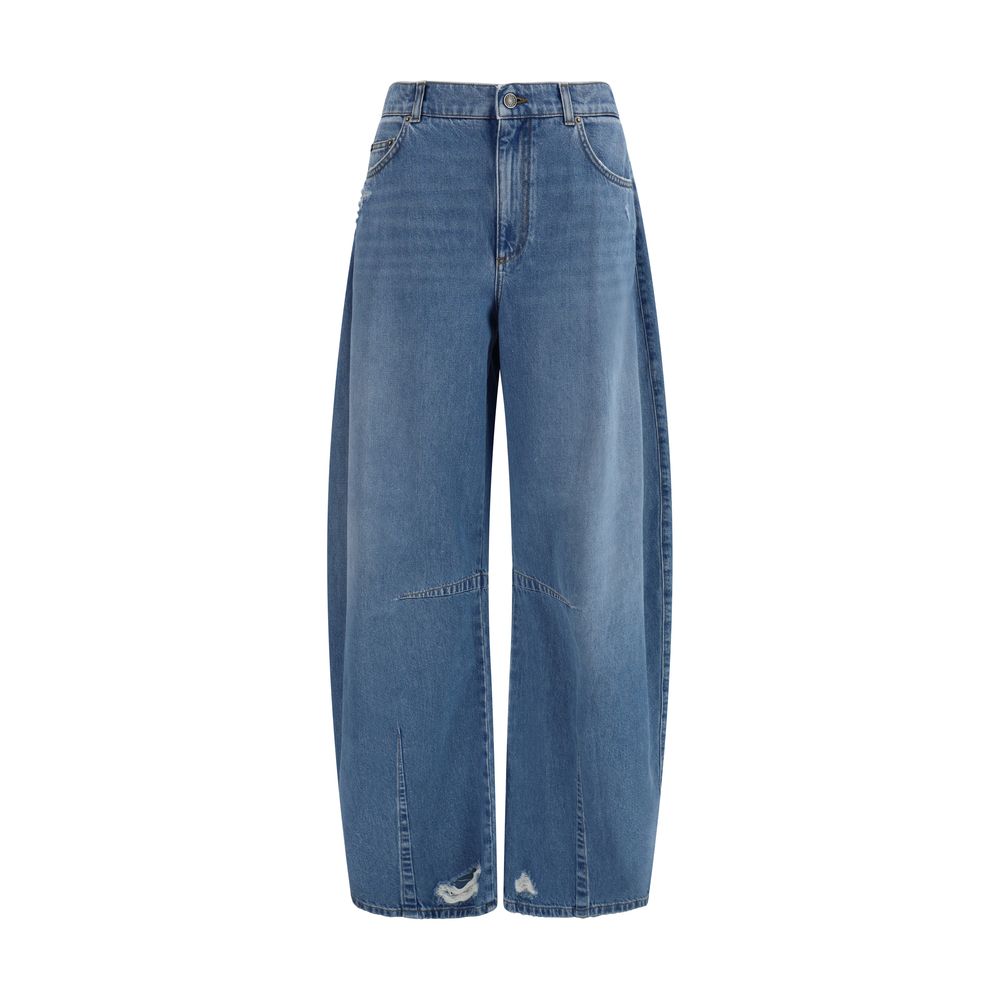 Dolce & Gabbana Blue Relaxed Fit Cotton Jeans-1