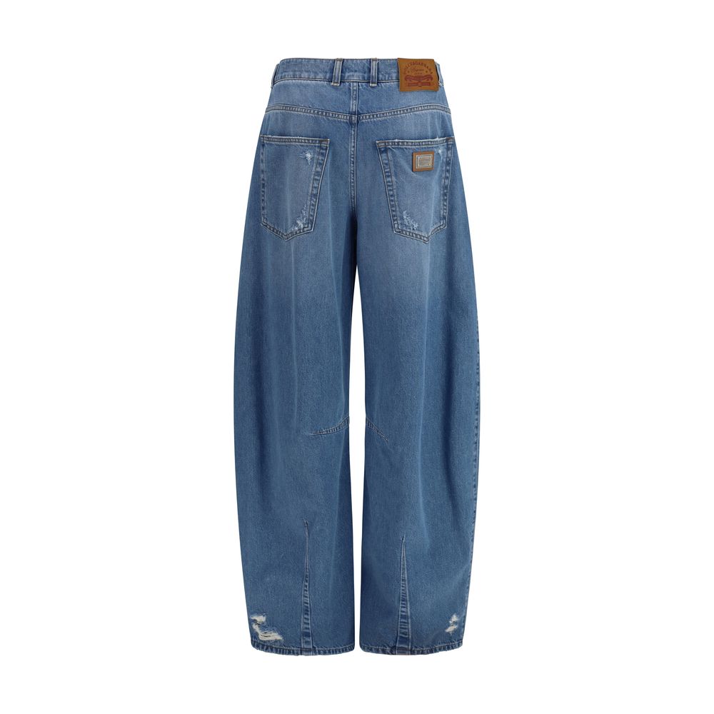Dolce & Gabbana Blue Relaxed Fit Cotton Jeans-2