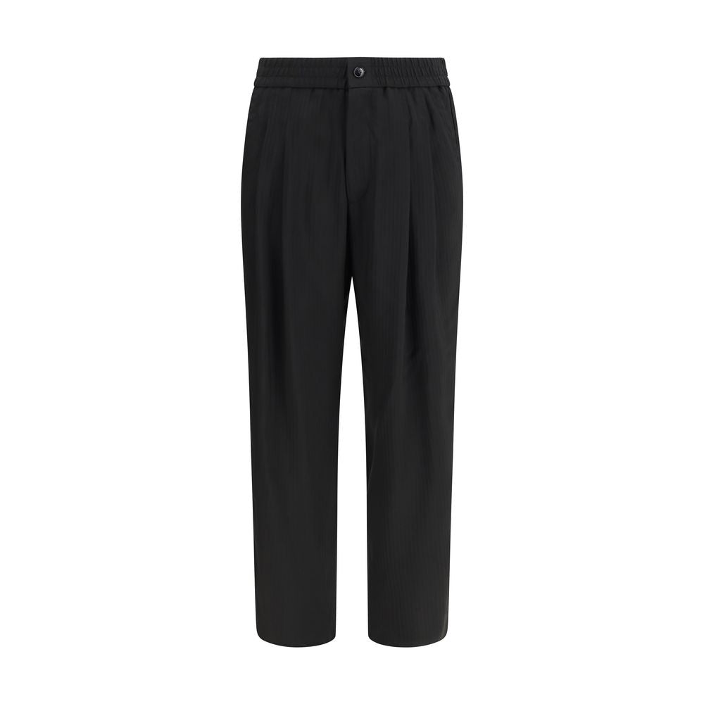 Giorgio Armani Black Viscose Casual Trousers