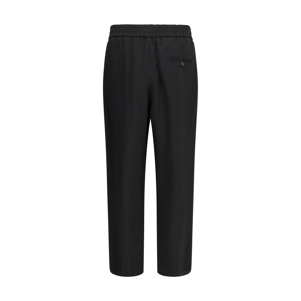 Giorgio Armani Black Viscose Casual Trousers-2