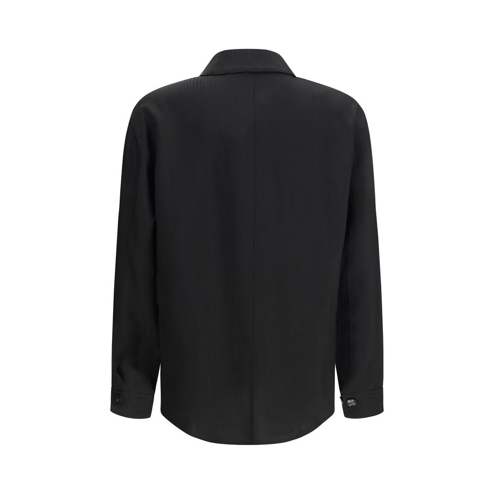 Giorgio Armani Schwarzes Hemd aus Viskose-2