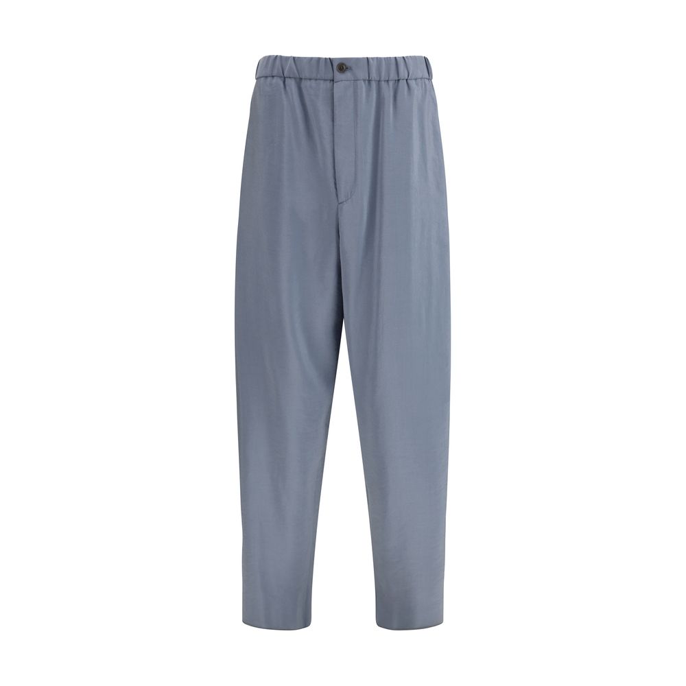 Giorgio Armani Graue Seiden-Freizeithose
